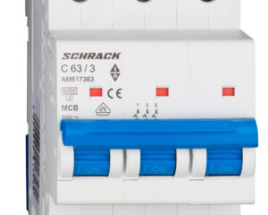 Întreruptor automat modular (MCB) AMPARO 6kA, C 63A, 3-poli