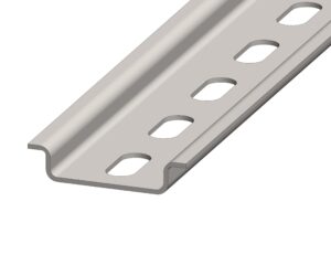 Şină omega din oţel zincat, 2000x35x7,5mm, perforată