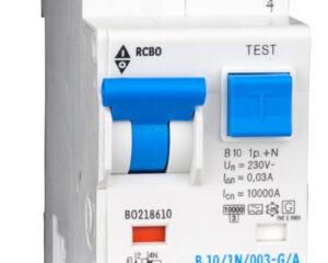 Întreruptor automat+diferenţial, B10/30mA,10kA,tip A/G,1P+N