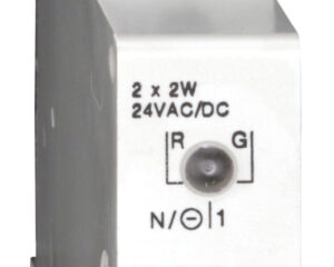 Lampă semnal. mod. dublă cu LED-uri roşu/verde, 12-24V AC/DC
