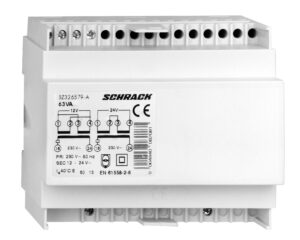 Transformator de sonerie, 230VCA/ 12, 24VCA, 63 VA