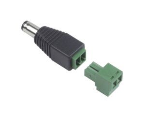Power supply plug CCTV, with screw terminals