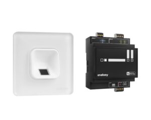 ekey xLine Fingerscan-Set, flush-mounted, Glas white