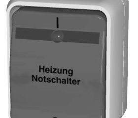 Întreruptor 2p incalzire IP44, gri/gri