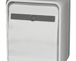 Intrerupator simplu cu bec IP44, gri/gri