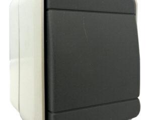Buton cu revenire IP44, gri/gri