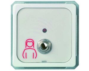 Priză sistem pentru buton cu fir, alb