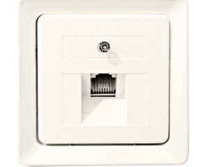 Insert priză Western-Electric pt.buton pară cu fir, alb-pur