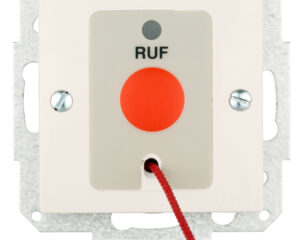 Insert buton de apelare cu placă centrală VISIO, alb pur