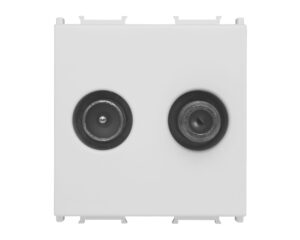 Insert priză antenă SAT-TV punct terminal, 1dB, 2M, alb