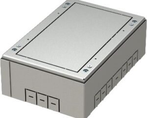 Casetă de montaj pt doză pardoseală 7M, 273x182,5x83-128mm