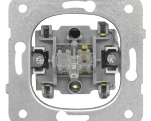 Insert buton, 10A 1ND, cu lumină orientare, cleme elastice