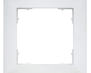 Ramă pentru 1 aparat cu dimensiuni de 55x55mm, albă