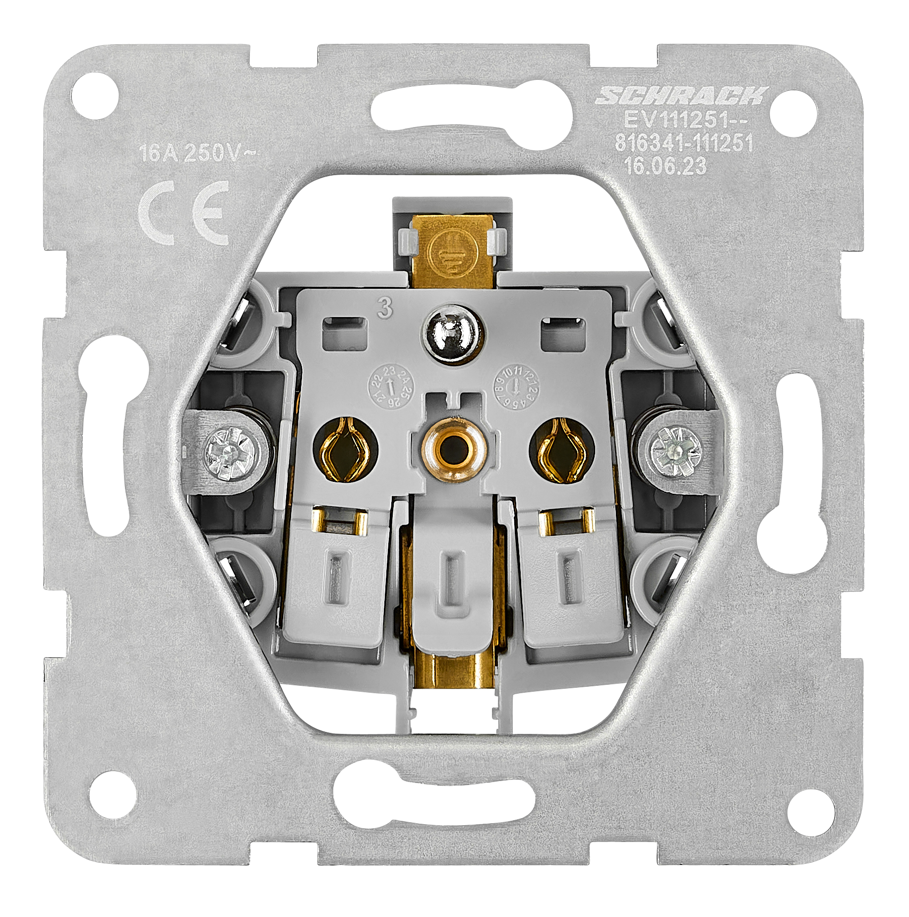 Insert priză cu Pin PE și protecție, conex elas, antracit - imagine 2