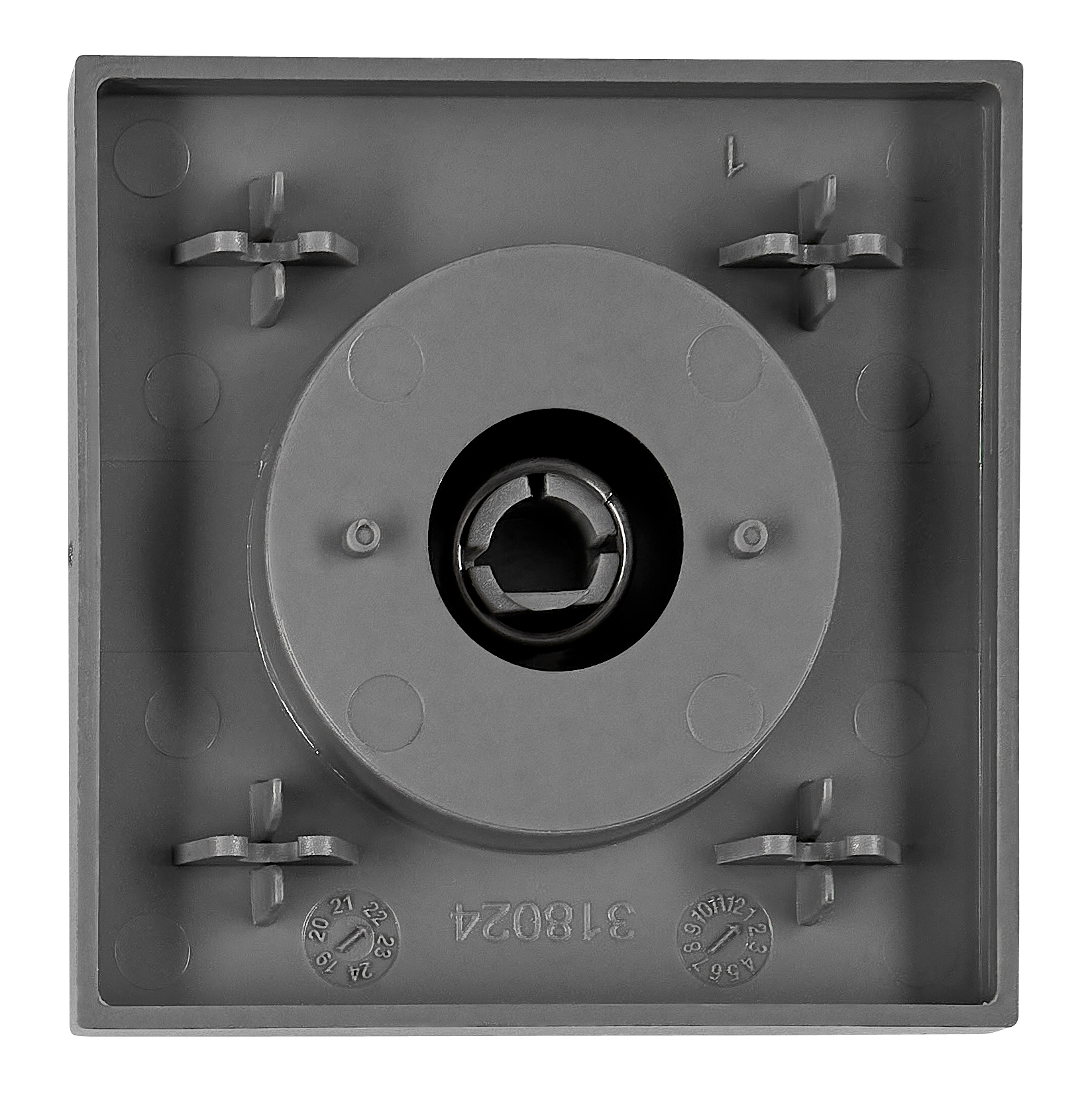 Placă frontală dimmer cu buton rotativ, antracit - imagine 2