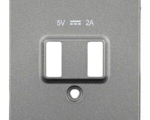 Mască priză dublă de încărcare USB, antracit