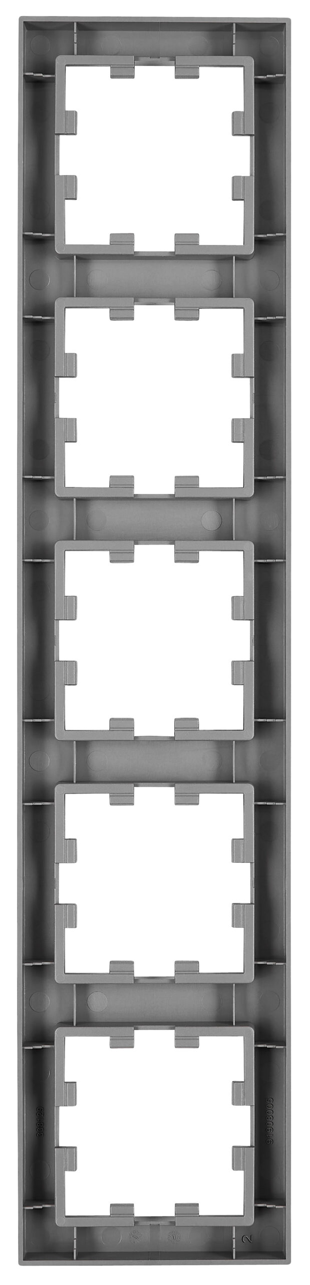 Ramă 5 aparate, Design CUBIC, antracit - imagine 2