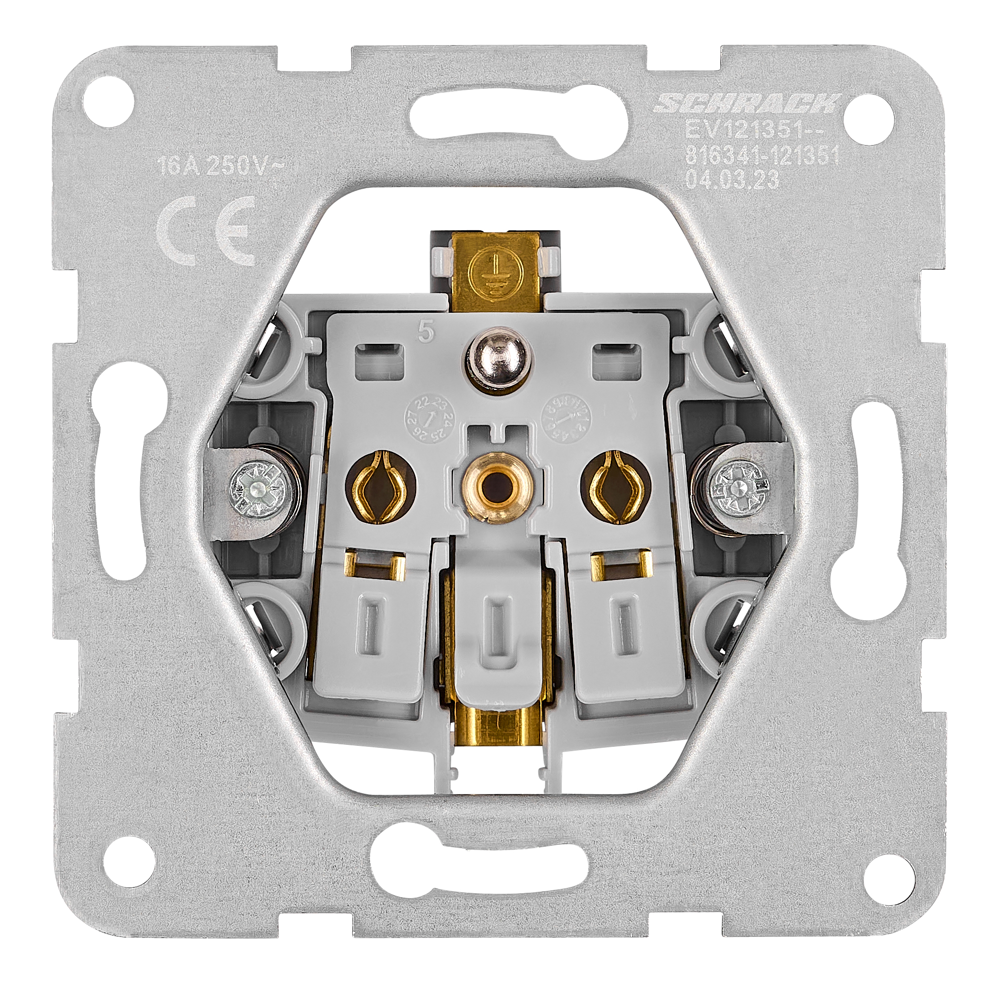 Insert priză cu Pin PE și cu protecție IP2XC, argintiu - imagine 2