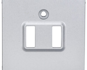 Mască priză dublă de încărcare USB, argintiu