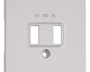 Mască frontală încărcare USB, argintie