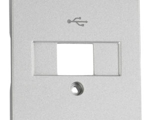 Mască Priză USB, argintie, argintie
