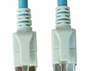 Patchcablu Cat6a cu LED ecranat RJ45 albastru 10GB 1m