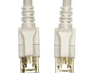 Patchcablu Cat6a cu LED ecranat RJ45 gri 10GB 50m