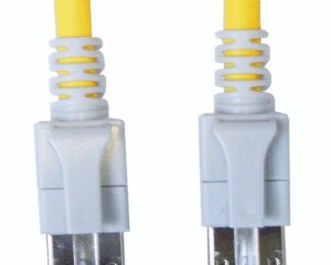 Patchcablu Cat6a cu LED ecranat RJ45 galben 10GB 0,5m
