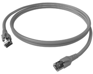 Patchcablu Cat.6a/10GB ecranat RJ45,LS0H,gri 15m