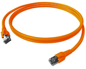 Patchcablu Cat.6a/10GB ecranat RJ45,LS0H,orange 0,5m