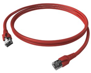 Patchcablu Cat.6a/10GB ecranat RJ45,LS0H,roşu 0,5m
