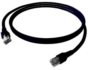Patchcablu Cat.6a/10GB ecranat RJ45,LS0H,negru 0,5m