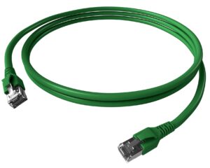 Patchcablu Cat.6a/10GB ecranat RJ45,LS0H,verde 0,5m