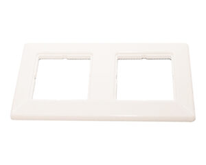 Cover Plate Double for Data Outlets 150x80mm white RAL 9010