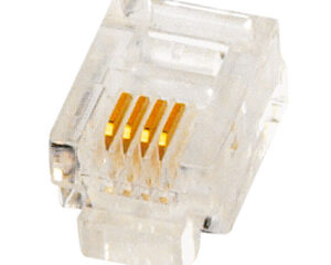 Conector RJ11 telefonie neecranat pentru sertizare pe cablu