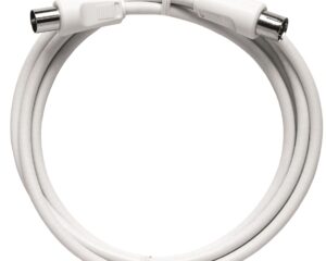 Patchcablu coax.IEC-T/IEC-M,dr.,Cl.A,alb,2.5m,BAK 250-90