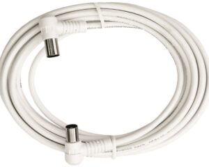 Patchcablu coax.IEC-T/IEC-M,90°,Cl.A,alb,1.5m,BAK 153-96