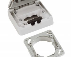 Doză IP44 LINE, ST, cu încuietoare, RAL7035