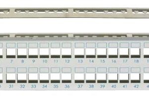 Patchpanel pt. 48 module TOOLLESS LINE, 2UH, 19", RAL7035