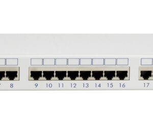 Patchpanel Cat.5 ecranat 24xRJ45G RAL7035