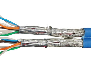 Cablu S/FTP Cat.7,2x(4x2xAWG23/1),1.0Ghz,LS0H,Dca,30%,albstr