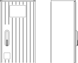 Dulap pol. striat RAL7035,măr00X,180°, IP44,460x869x320mm