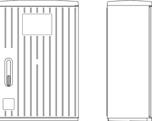 Dulap pol. striat RAL7035 ,măr0X,180°, IP44,590x869x320mm