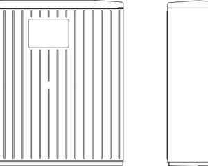 Dulap pol. striat RAL7035 ,măr 1,180°, IP44,785x869x320mm