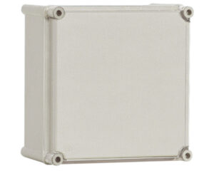 Cutie din poliester cu capac gri 270x270x171mm