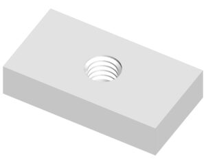 Threaded plate M4 galvanized steel