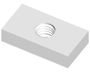 Threaded plate M5 galvanized steel