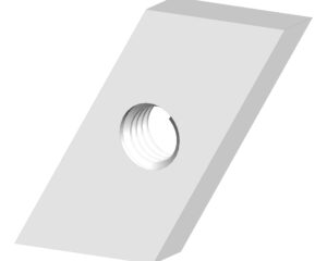 Threaded plate M5 galvanized steel