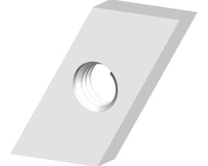 Threaded plate M6 galvanized steel