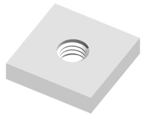 Threaded plate M6 galvanized steel